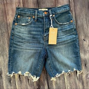 Madewell High Rise Denim Mid Length Jean Shorts Size 24